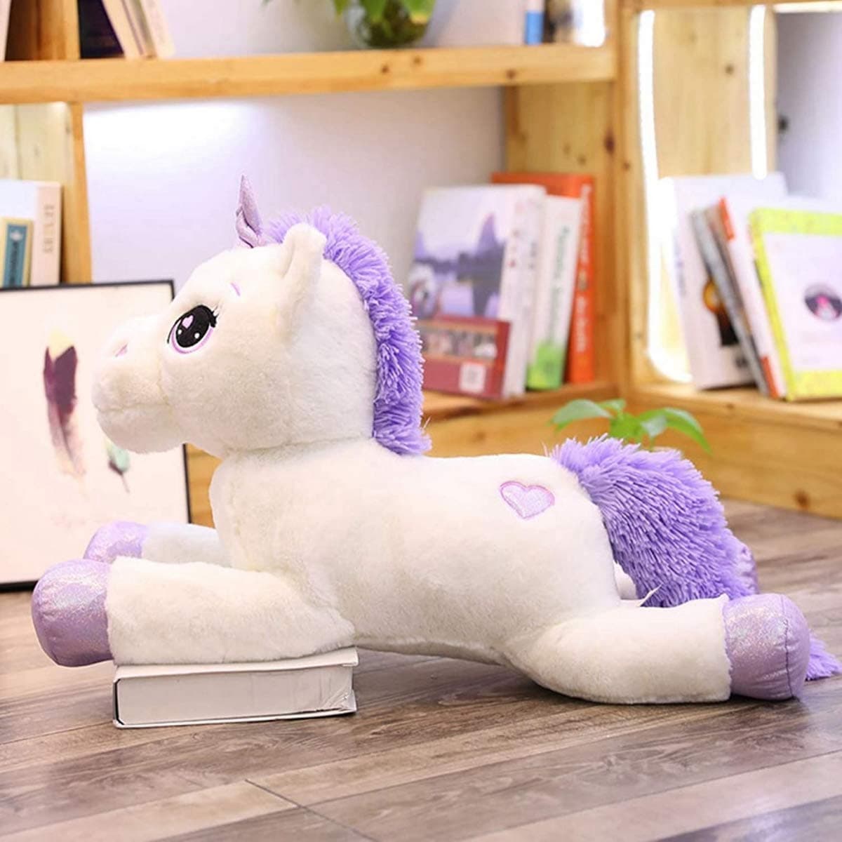 HUG 'n' FEEL SOFT TOYS Unicorn Animal Soft Toy, Soft Toy for Girls (Unicorn White, 75cm)