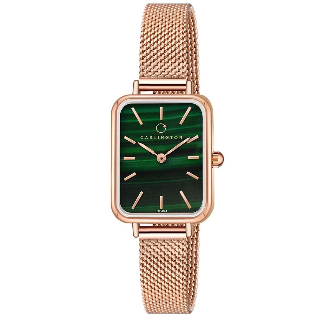 Carlington Iconic Analog Watches for Women with Premium Stainless Steel Mesh Strap - CT 2041