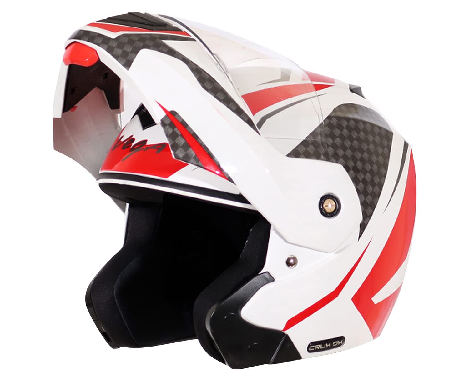 Vega Crux Dx Checks White Red Helmet-M