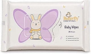 Baby Wipes, 25 Wipes (Pack of 3) | pH Balanced & Alcohol-Free Wet Wipes for Babies | Enriched with Aloe Vera | Gentle Cleaning for Sensitive Skin | Paraben Free