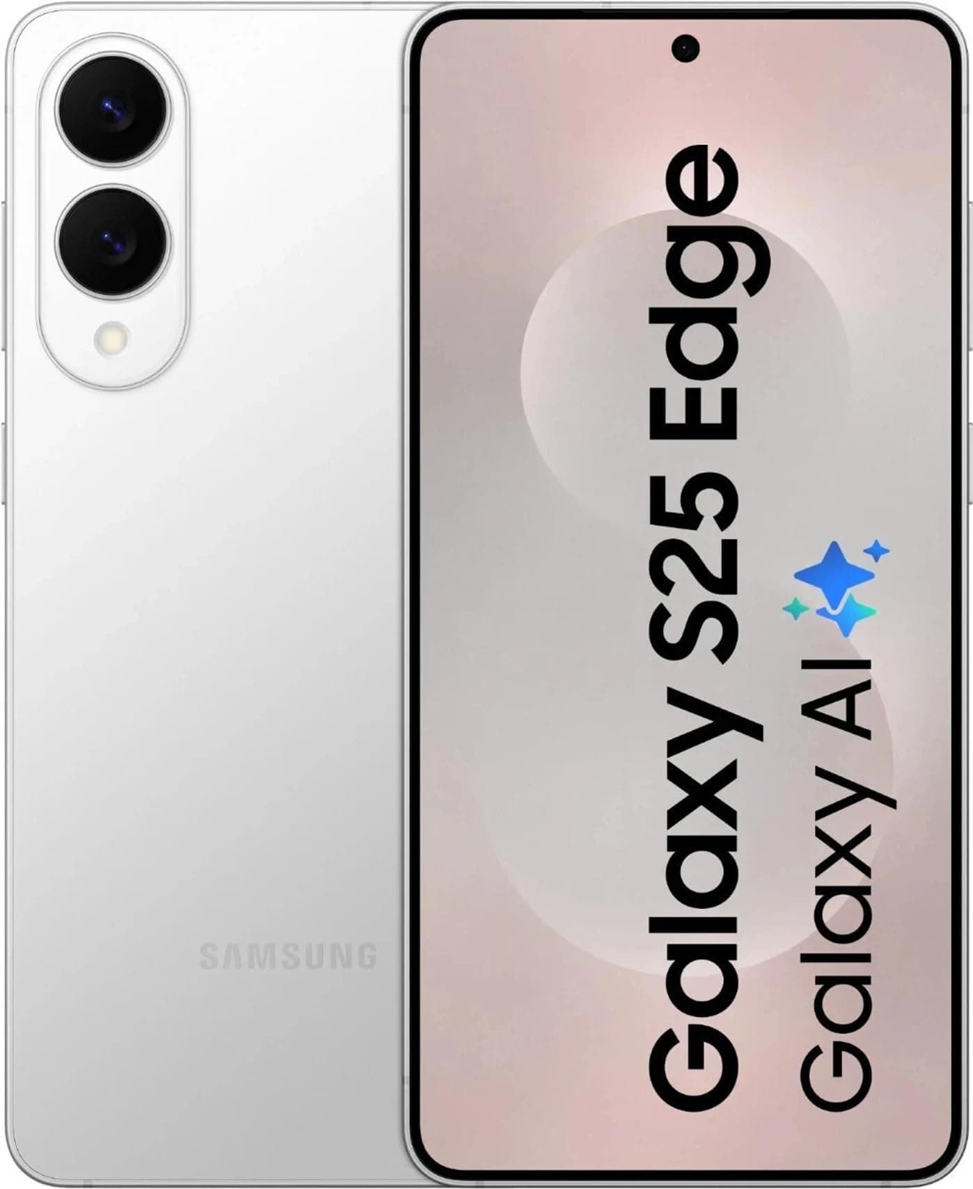 Samsung Galaxy S25 Edge 5G (Titanium Silver, 12GB RAM, 256GB Storage) | Snapdragon 8 Elite for Galaxy Processor | 200MP + 12MP Dual Rear Camera | 12MP Front Camera | 3900mAh Battery | AI 5G Smartphone
