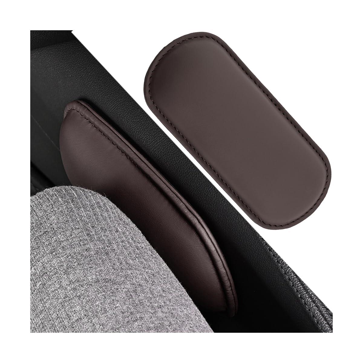 Mandark Leather Memory Foam Car Knee Cushion Pad, Brown