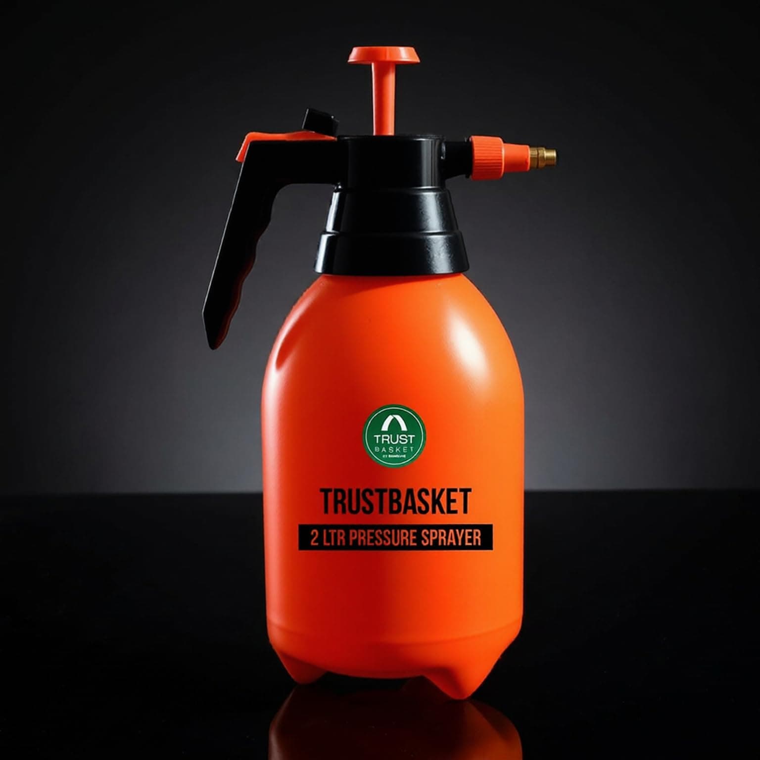 TrustBasket Pressure Sprayer (2 Liter) - Orange | Pressure Spray Bottle for Plants | Gardening Water Pump Sprayer