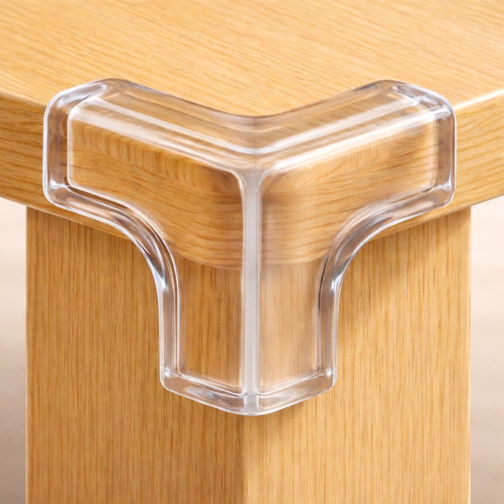 Rster Pack of 20 Silicone Corner Protector for Baby Edge Protector for Sharp Edges Baby Proofing Edge Guards Table Corners Edge Protector for Furniture Bed