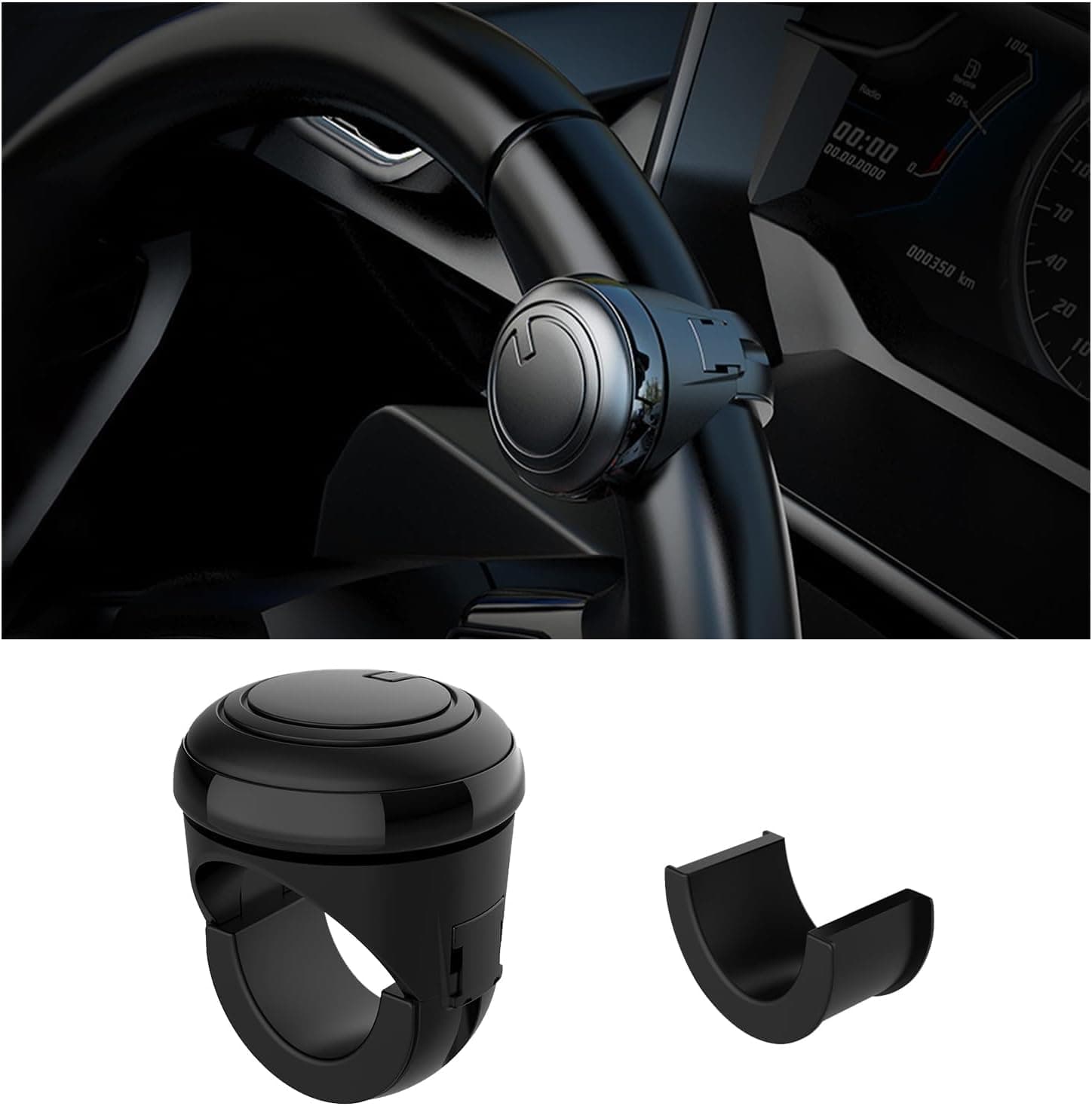 SARTE SA05KB5 Universal Car Steering Knob, Car Steering Wheel Knob, Steering Wheel Spinner Knob, 360° Rotation Booster (3R Original)