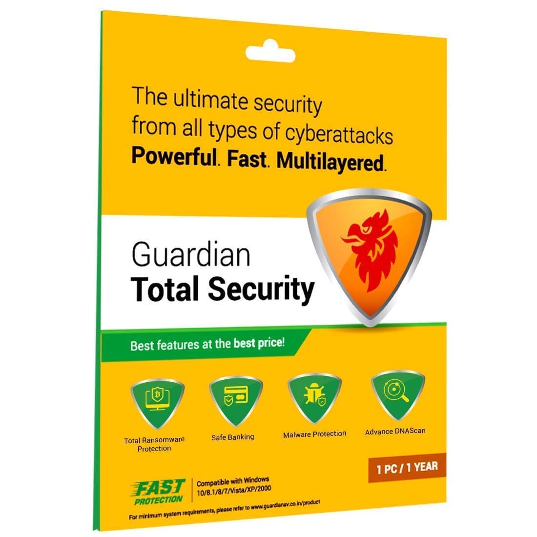 Guardian Antivirus Total Security With Anti-Ransomware- 1Pc/1Year (Email Delivery In 2 Hours- No Cd)