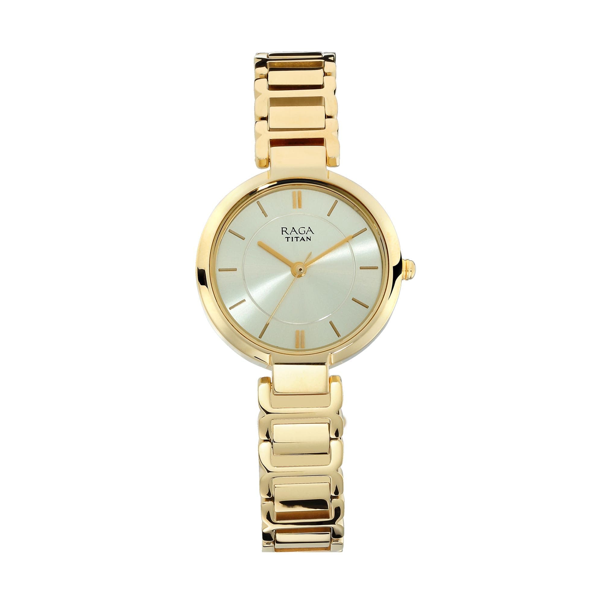 Titan Raga Viva Analog Champagne Dial Women's Watch -NM2608YM01 / NL2608YM01/NP2608YM01