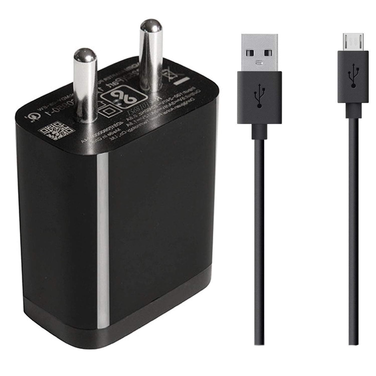 Fast Charger for Mi Xiaomi Redmi 5 Pro/6 Pro/Redmi 5, Redmi 4, Note 5, Redmi 7, Redmi 6 Compatible Like Standard Travel Adapter with Fast Charging Data Cable (2.4 Amp Black),
