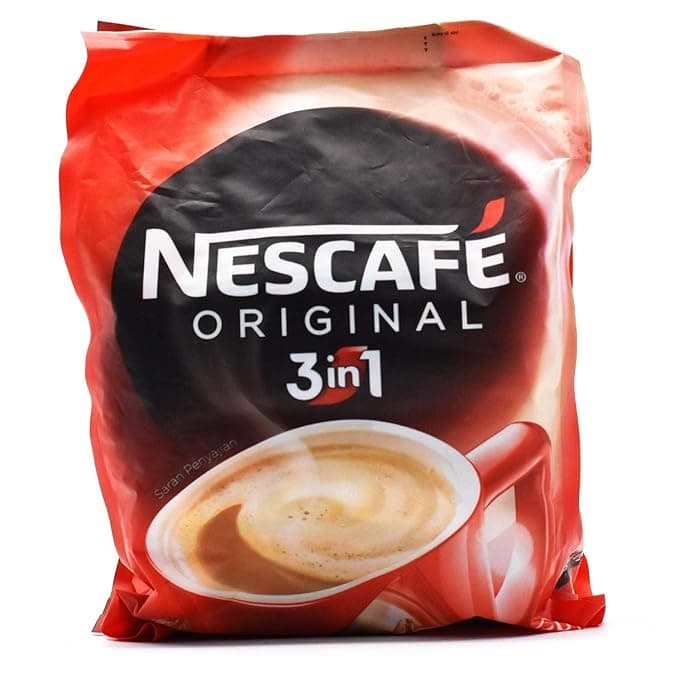 Nescafe 3 In 1 Original Soluble Coffee Beverage, 30 Sachets Bag Instant Coffee 525 G ground