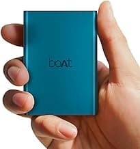 Boat Energyshroom PB400 Pro 20000 mAh 22.5W Pocket Size, Compact Power Bank, Fast Charging (2X Output Ports, Supports Android, iPhone, Tablets, Earbuds, etc.) (Steel Blue), USB Type C