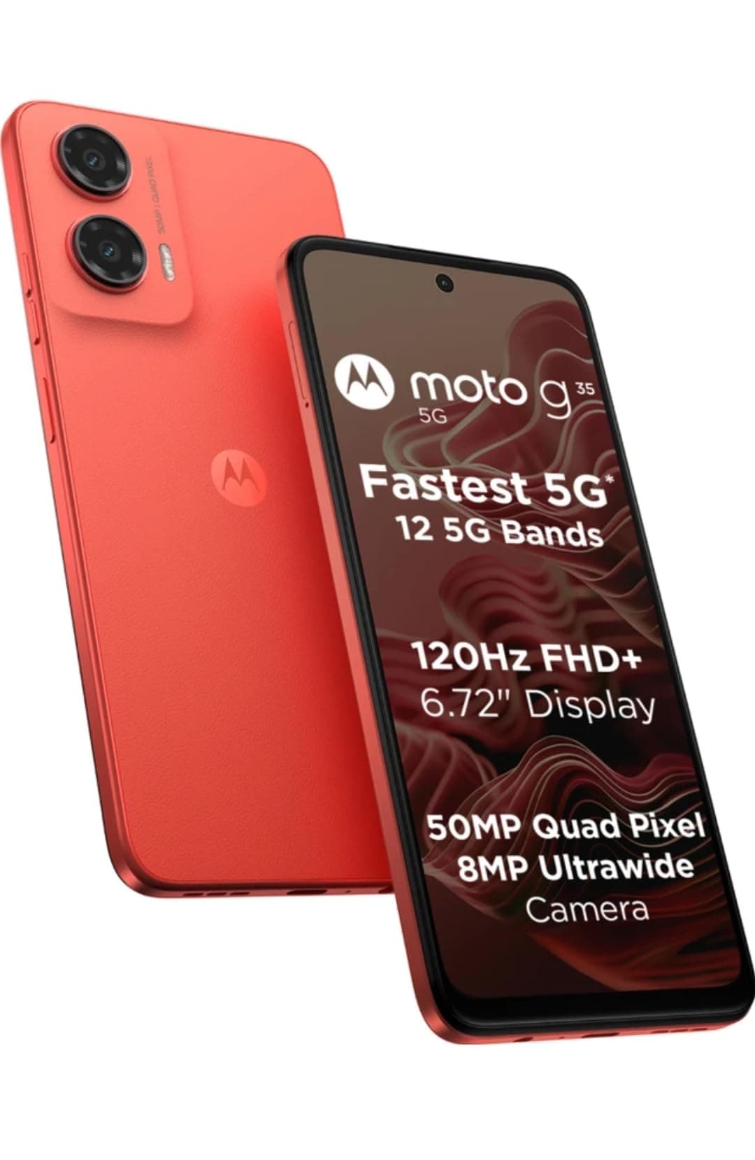 Motorola G35 (Guava Red, 4GB RAM, 128GB)