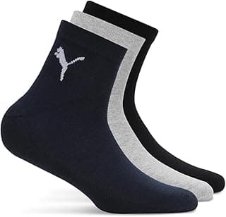 PUMA Unisex 3-Pair Sports Socks Quarter Length