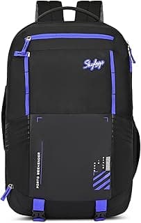 SKYBAGS Porto Weekender Backpack | 40 Litre | Durable Fabric| Upto 17 inch Laptop Portection| 02 Compartment | Shoe Pocket |Multiple pocket | Office Casual & Outdoor Unisex| Black
