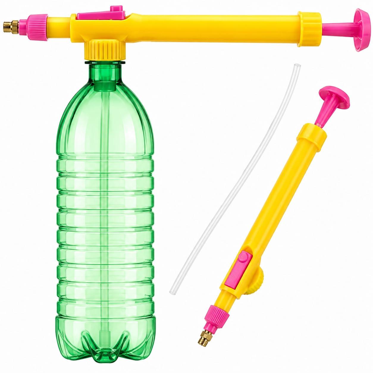 Adjustable High Pressure Spray Gun for Bottle with Brass Nozzle, Universal Manual Sprayer Gun for Plants, Garden, Pesticide, Car Wash & Cleaning (Pack of 2, Bottle Not Included)