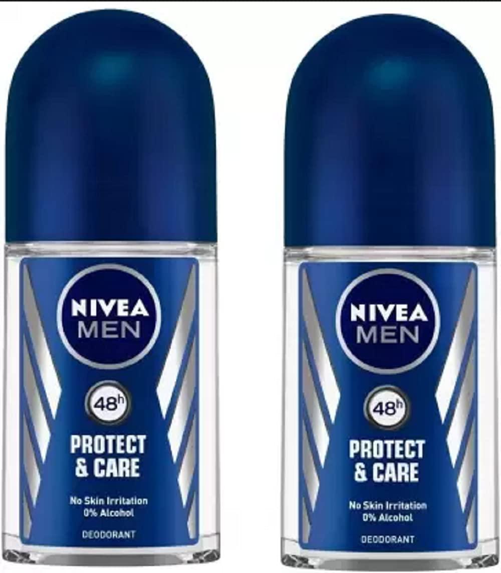 NIVEA Protect & Care r RollOn 50ml Deodorant Roll-on - For Men (100 ml, Pack of 2)