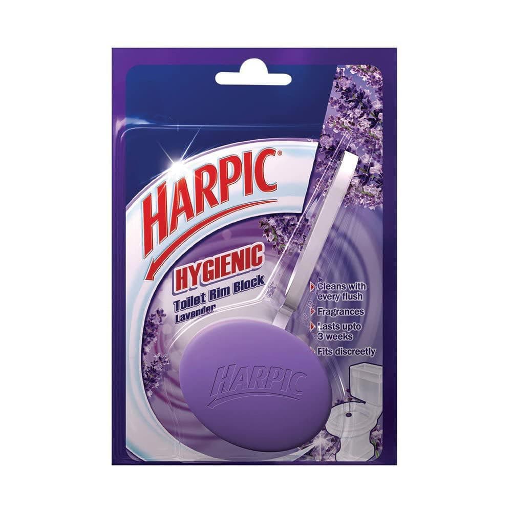 Harpic Hygienic Toilet Rim Block Lavender, 26 g