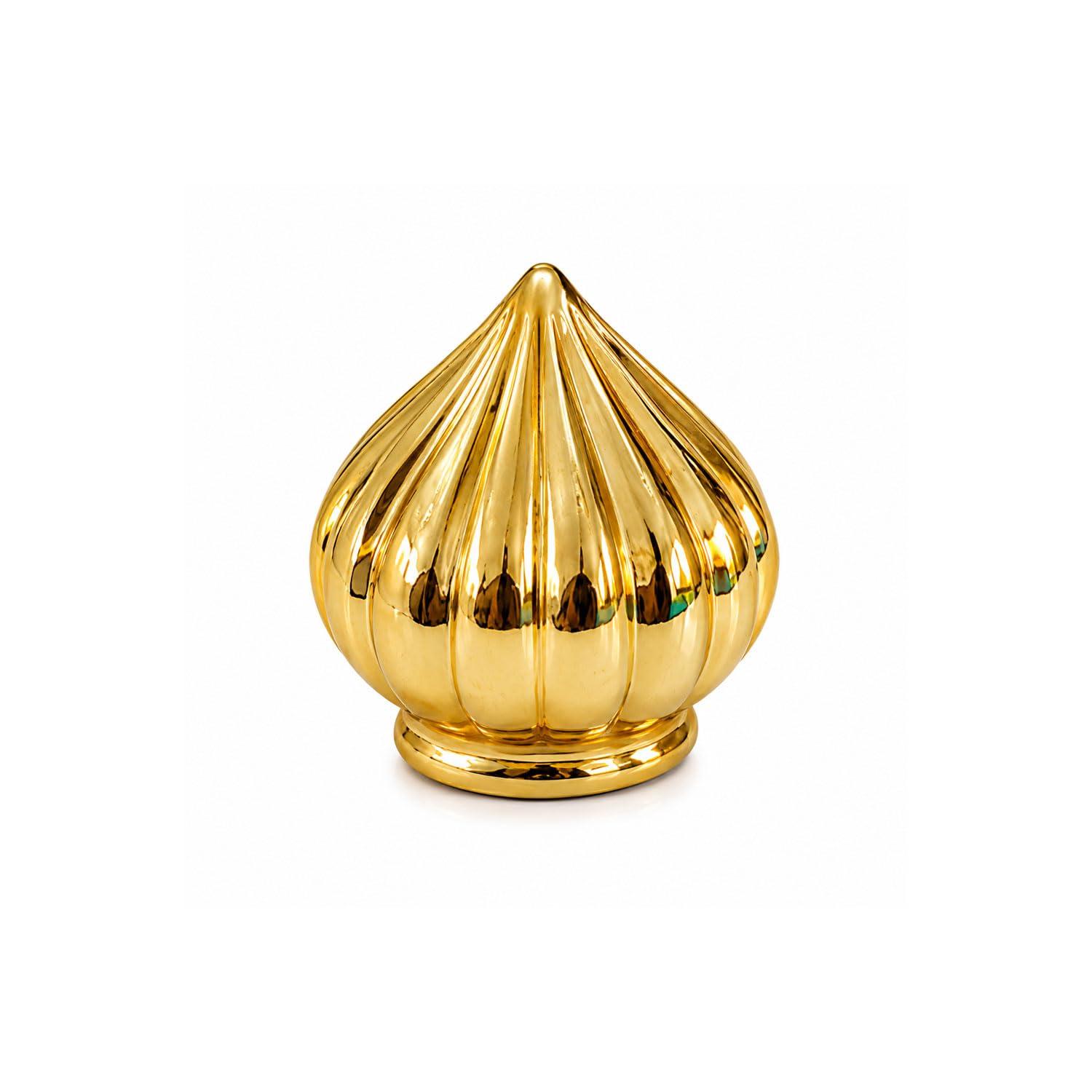 VAMA FASHIONS 18K Gold Plated Modak Ganpati Decoration Luddu Medium Ganesh Chaturthi Diwali Dusshera Laxmi Pooja Decor Ornament For Ganpati Bappa Home Mandir & Festive Decoration
