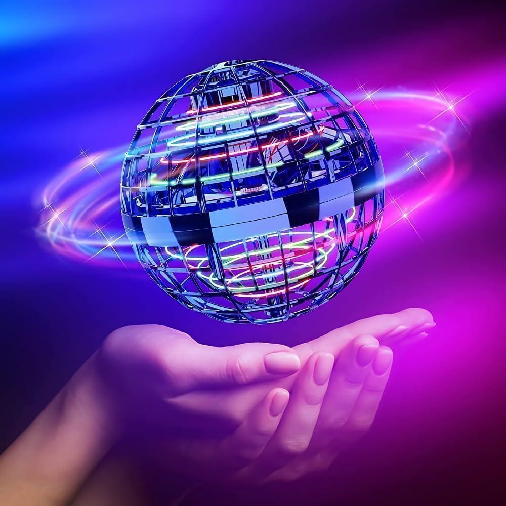 Magic Flying Orb Ball Toy | 360° Rotating Hand-Controlled Boomerang Spinner | USB Rechargeable RGB LED Hover Ball for Kids & Adults | Safe, Lightweight & Fun Gift (Multi-Color)