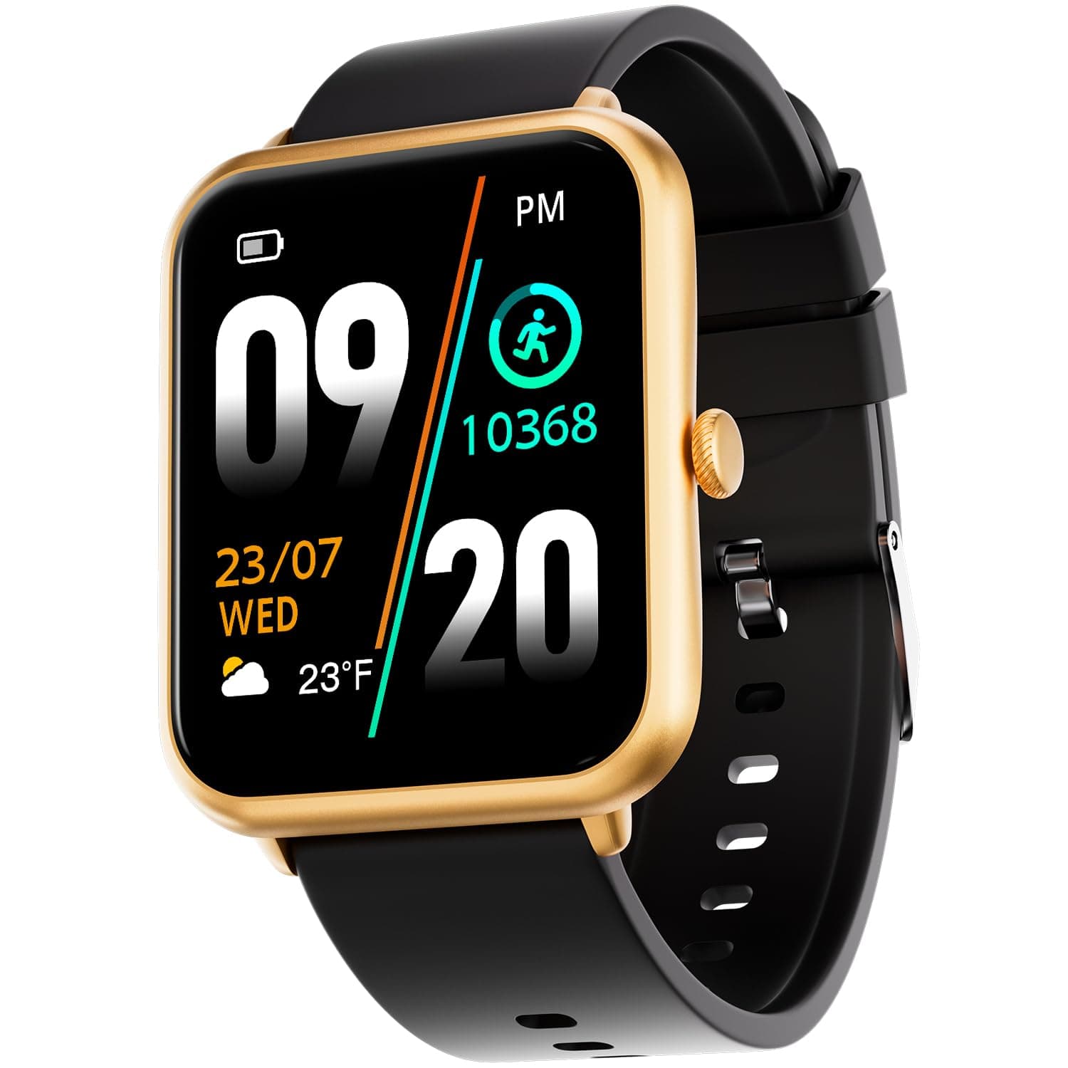 Fire-Boltt Ninja Call Pro Bluetooth Calling Smart Watch, 1.69″ HD Display,Dual Chip,AI Voice Assistant, 120+ Sports Modes, SpO2 & Heart Rate Monitor, Fitness Tracker Smartwatch for Men & Women - Black