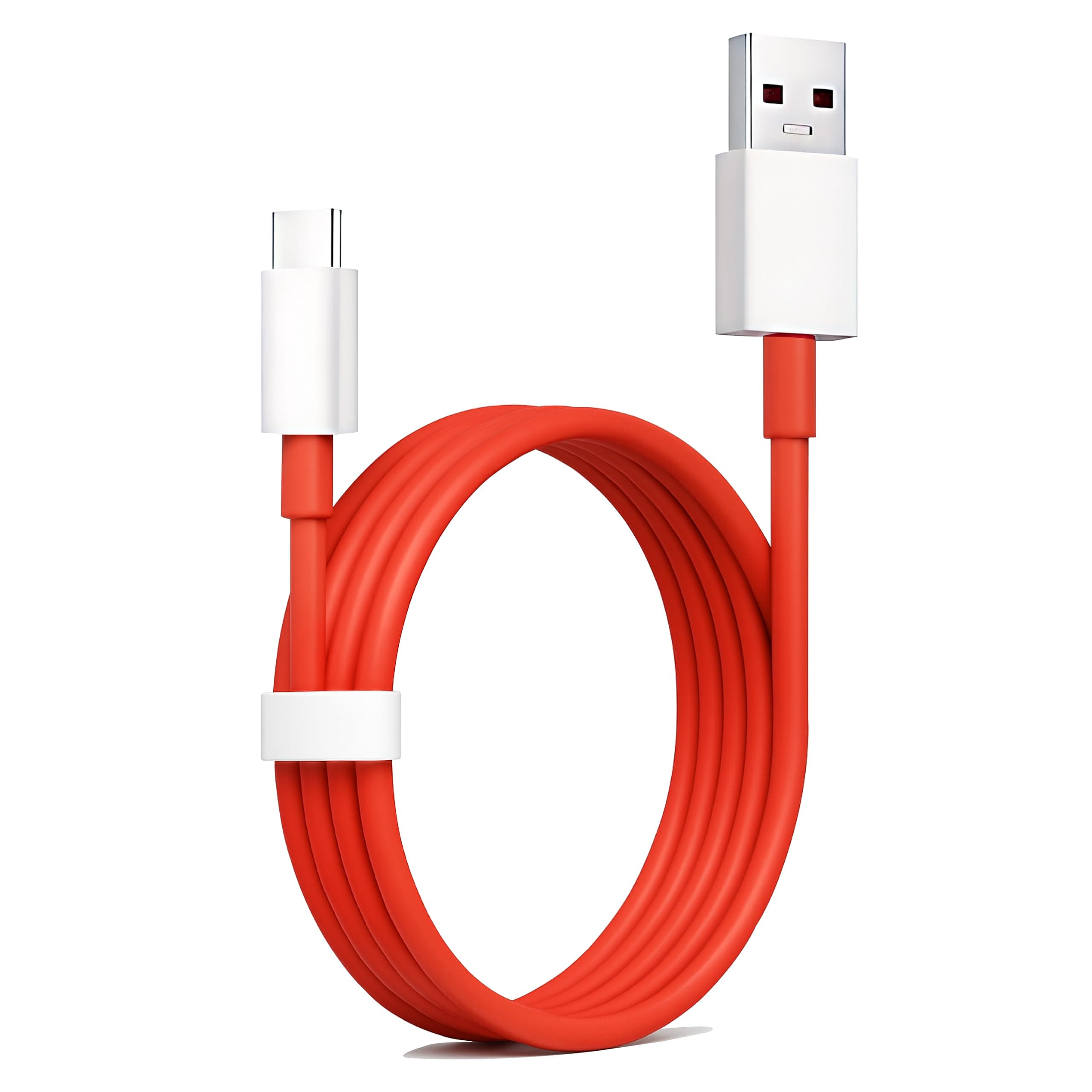 CROSSVOLT One Plus Original Fast 80W USB Type C Data Sync Charging Charger Cable For OnePlus 13,13S,13R,12,12R,11,11R,10,10R,10T,10Pro,9,9Rt,9R,9Pro,8,8T,7T,7Pro,Nord CE3,Ce2Lite,4,3,2,2T,CE4,1M,Red