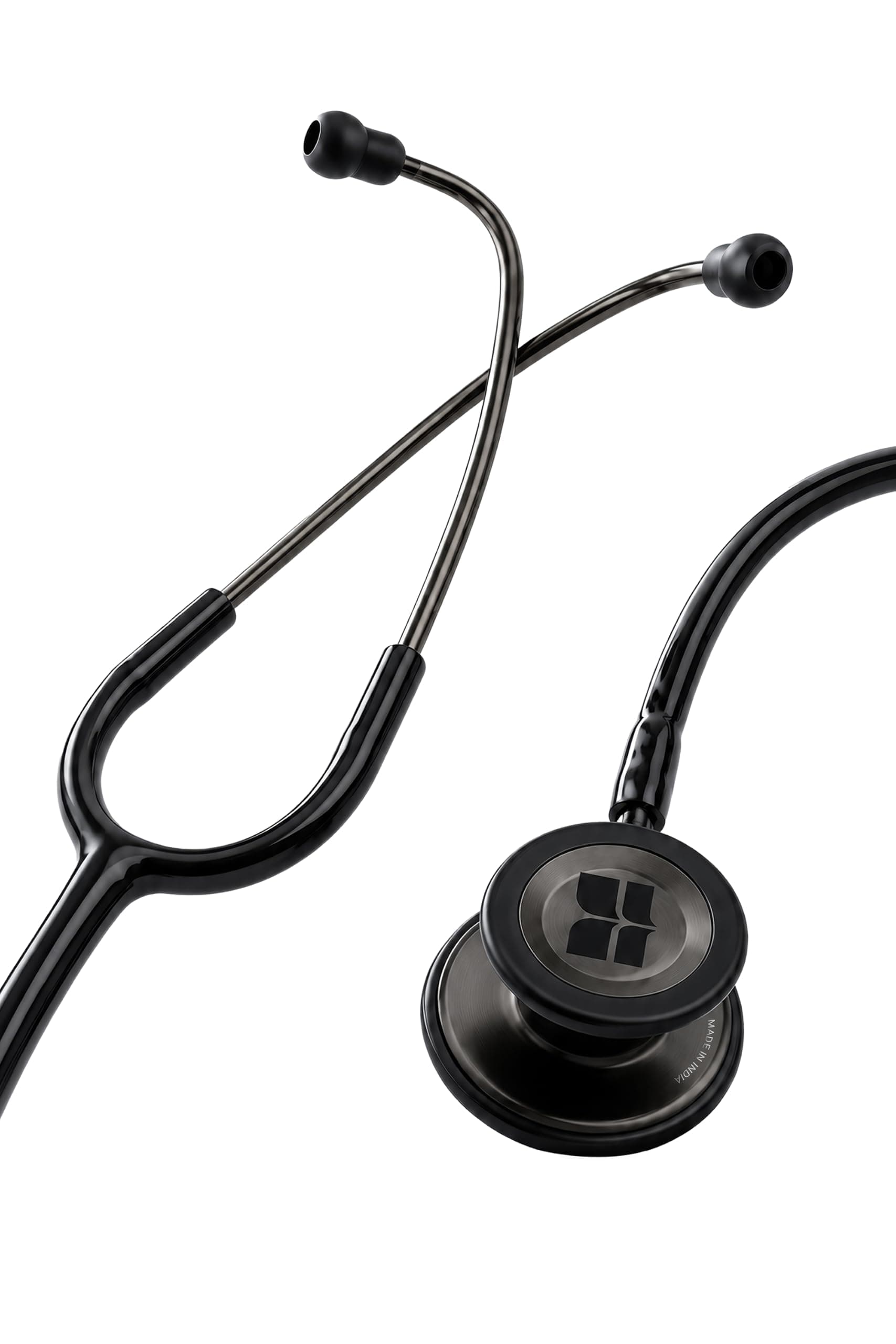 Knya 6sense Stethoscope for Doctors & Residents | Tunable Diaphragm | Dual-Head Chest Piece for Adult & Pediatric Use | Lightweight Stainless Steel | Latex-Free Tubing | Soft-Seal Ear Tips | Premium Gift Box | for Medical Students (All Black)