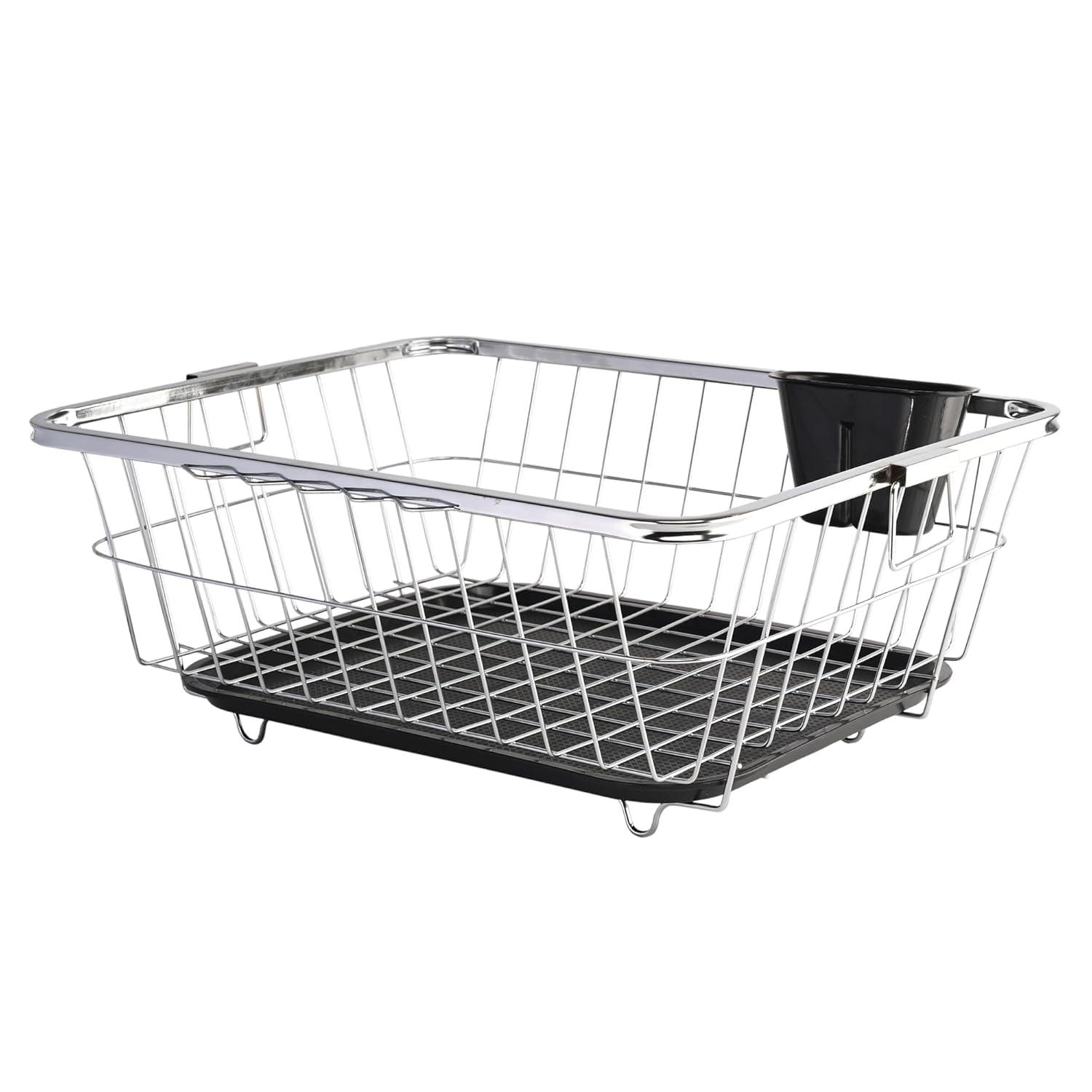 RADIANT Basket Drainer & Dish Drainer Basket for Kitchen/Utensil Stand for Kitchen/Dish Drying Rack with Drainer/Bartan Stand/Dish Rack (Large)