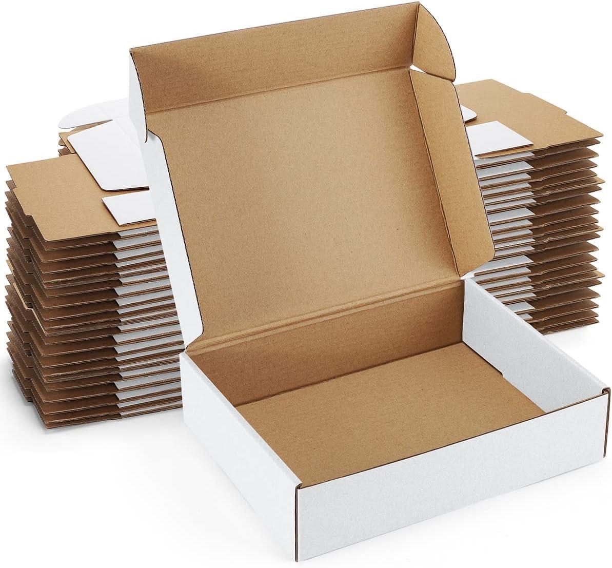 MALANI STORES 9X6X2 inch mailer 3ply white corrugated box WHITE Pack of - 100
