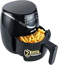 iBELL 3.2L Air Fryer For Home |800W, Feather Touch Control, 6 Preset Cooking Modes, Adjustable Temperature, One Basket with Steam Rack, Oil-Free Healthy Cooking (Black)