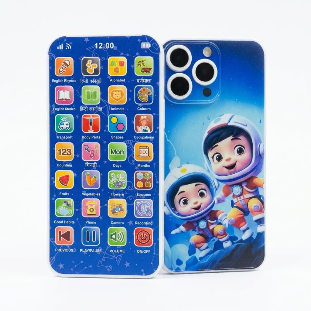 Amitasha Educational Phone Toy for 2-12 Years Kids Rechargeable 28 Modes Talking Baby Smart Phone Mobile Toy for Boys Girls Birthday Gift