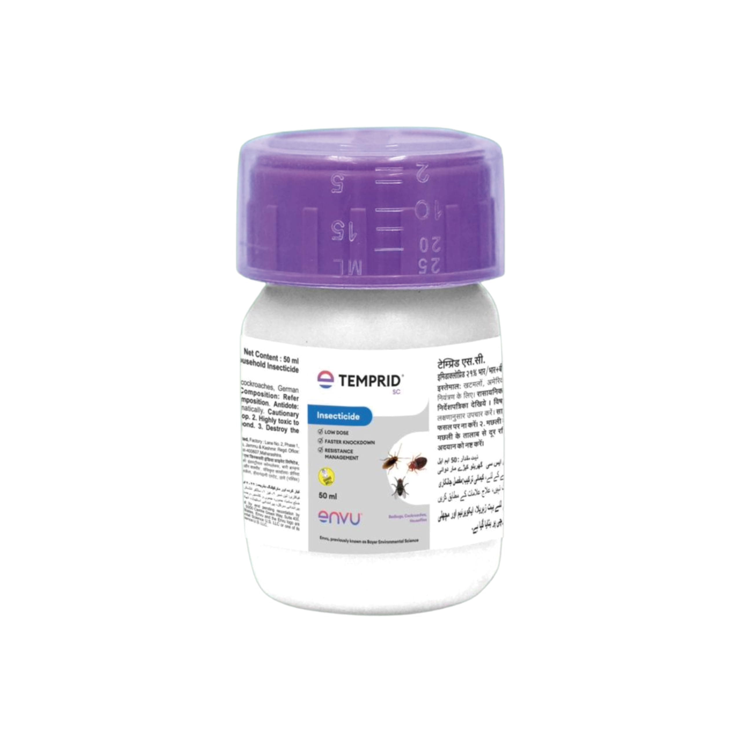 Temprid SC for Cockroach, Mosquitoes, House Flies & Bed Bug Control | No Smell | Mix Only with Water |General Pest Control Liquid | 50ml