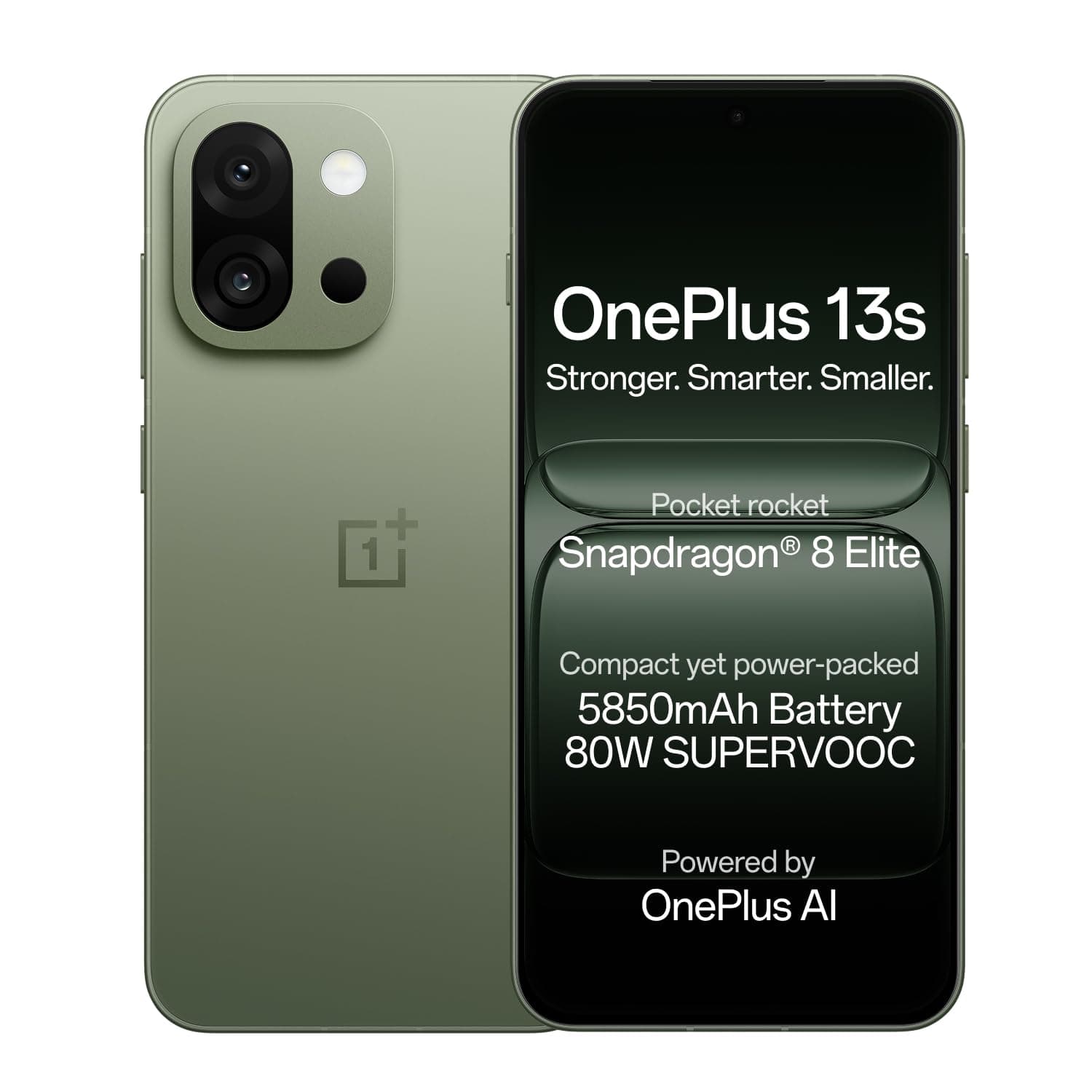 OnePlus 13s | Snapdragon® 8 Elite | Smarter with OnePlus AI | Lifetime Display Warranty | 12GB+512GB | Green Silk