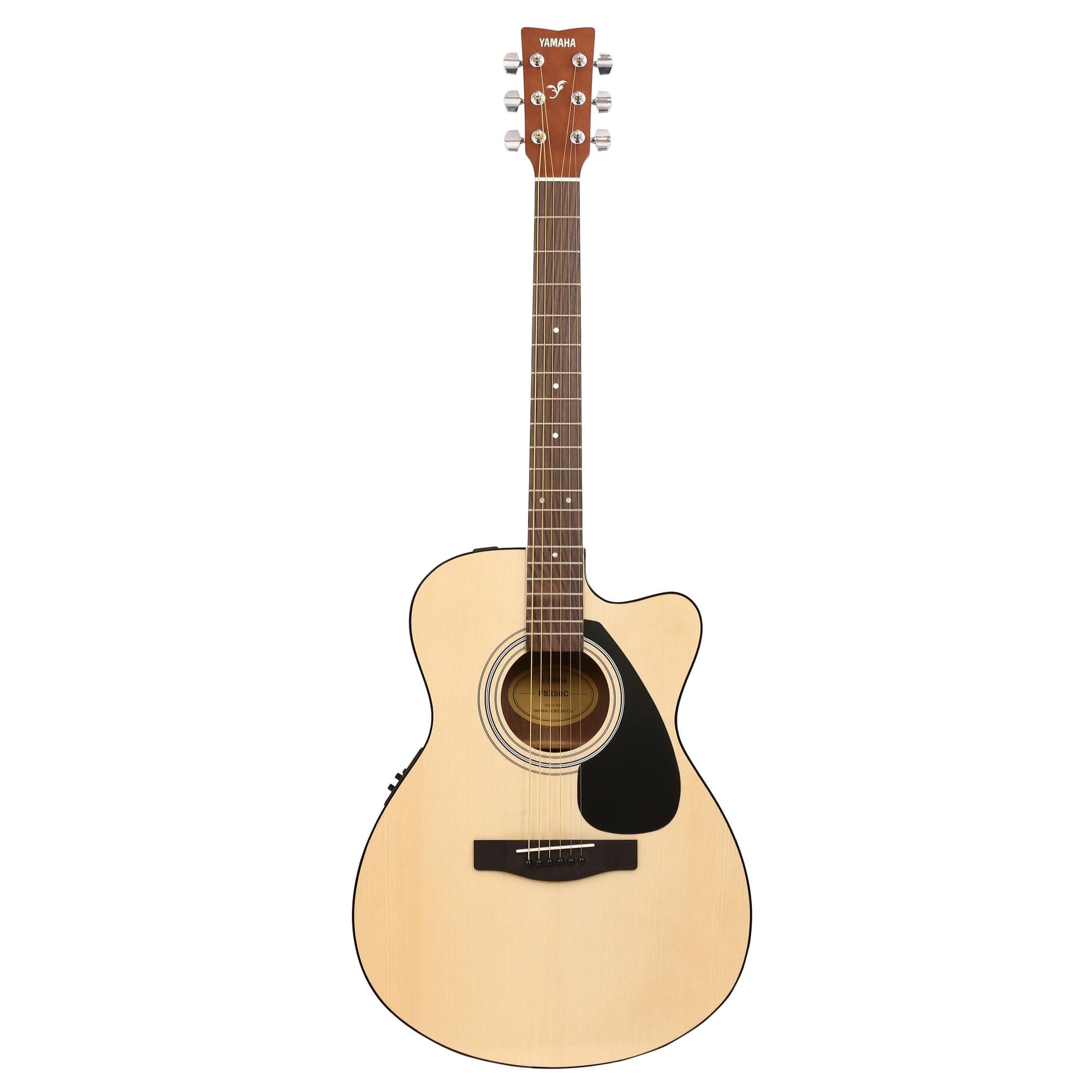 Yamaha spruce wood FSX80C Semi-Acoustic Cutaway Guitar Natural Finish, 6 Strings, Full-Size, Built-in Pickup, Rich Tone, Comfortable Playability, Ideal for Beginners & Performers