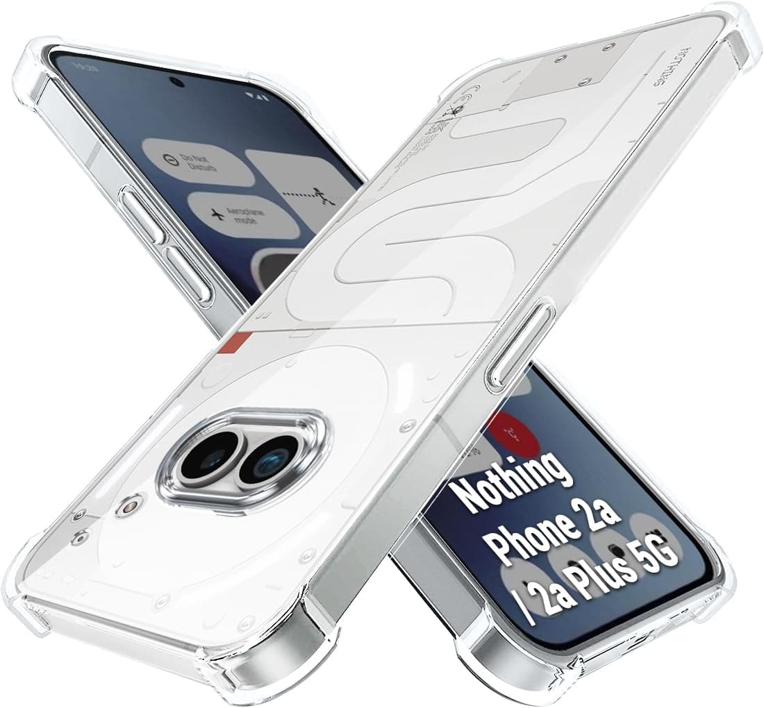 TheGiftKart Crystal Clear Back Cover Case for Nothing Phone 2A / 2A Plus 5G | Shock Proof 360° Protection | Hard Clear Back Cover Case for Nothing Phone 2A / 2A Plus 5G (PC & TPU, Transparent Bumper)