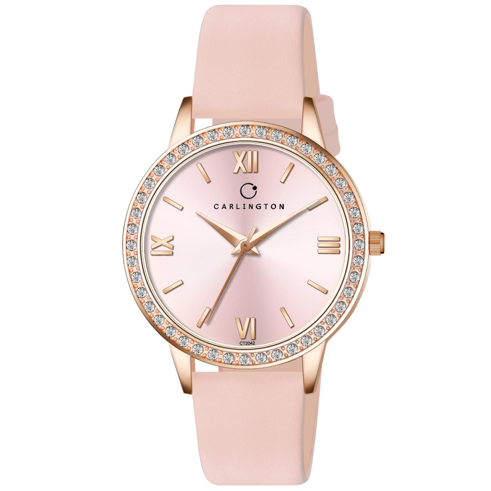 Carlington Iconic Analog Watches for Women with Premium Leather Strap - CT 2042