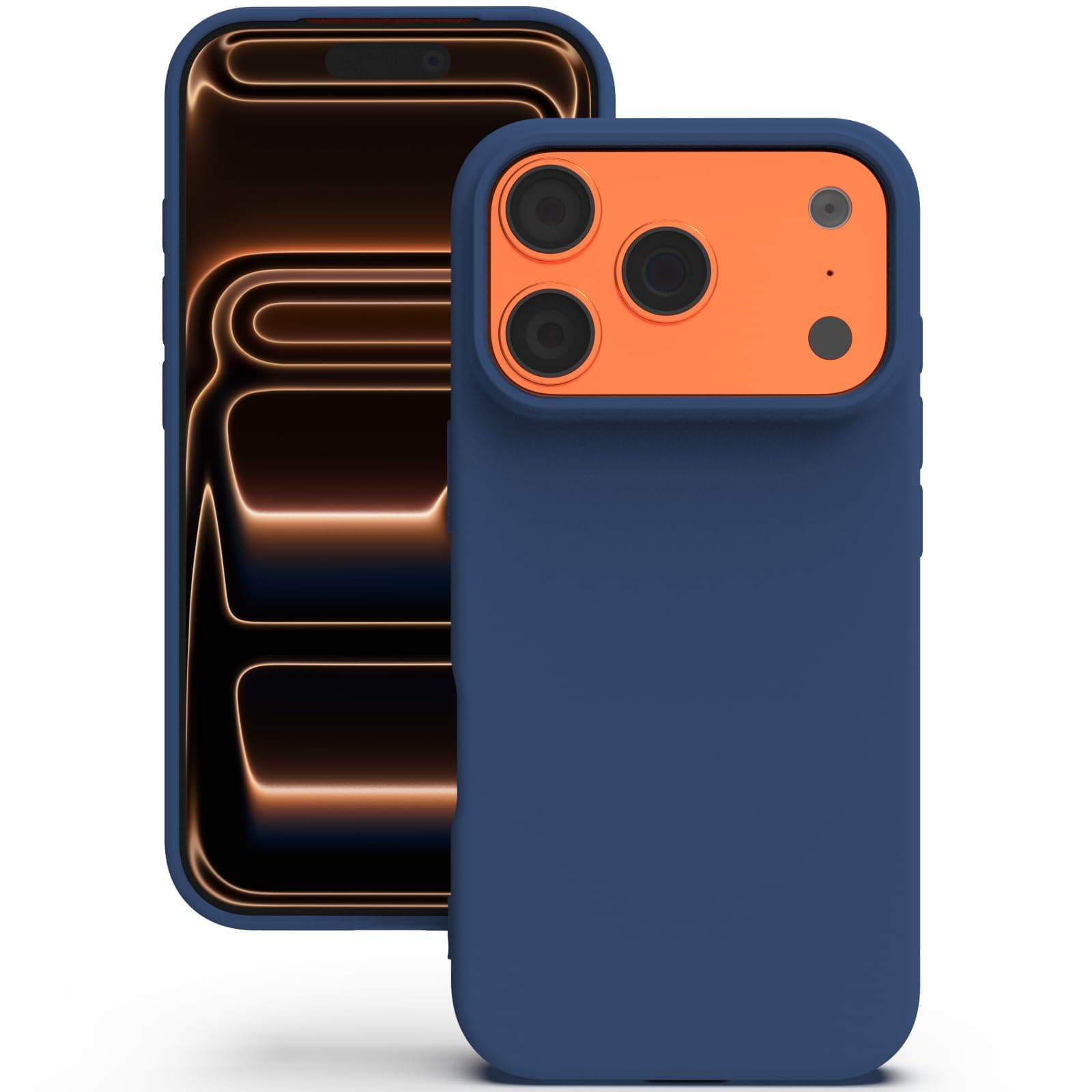 YATWIN Silicone Case for iPhone 17 Pro Max, Soft-Touch, Shockproof, DustProof, Antiskid Phone Cover for Apple iPhone 17 Pro Max - Dark Blue