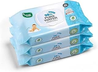 Mother Sparsh 98% Water Based Baby Wipes I Wet wipes made with Plant Fabric I 60 Pcs (Combo Offer Pack of 3)