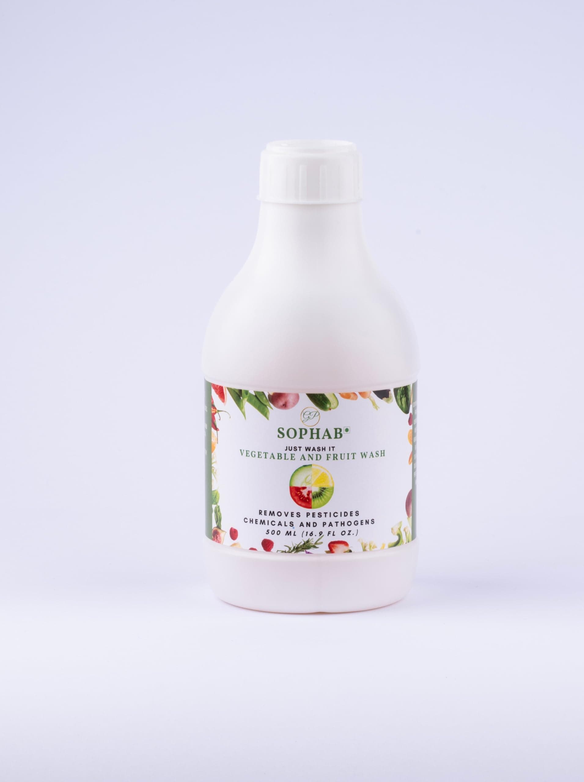 SOPHAB™ 100% Natural Fruit & Veg Wash (500 ml) | Removes Pesticides, Kills Pathogens | Antiviral, Non-Toxic, No Rewash Needed