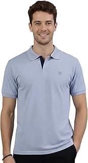 Lux Cozi Men's Cotton Solid Polo Tshirt | Collar Tshirts | Half Sleeves | Stylish & Premium All Day Wear | Pack of 1