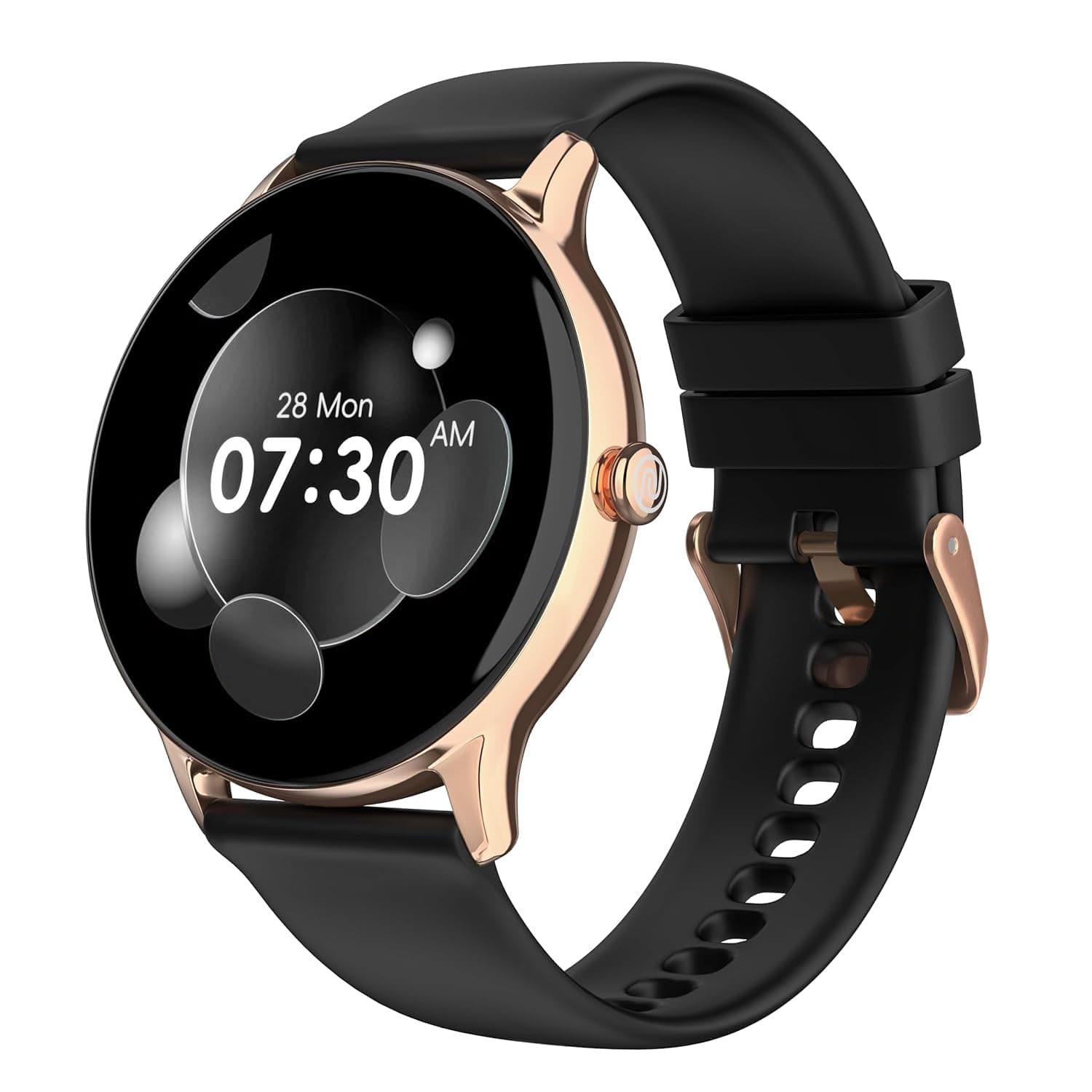 Noise Twist Go Smart Watch 1.39" Display, TruSyncᵀᴹ BT Calling, Glossy Metal Finish, 150+ Watch Faces, IP68, Sleep Tracking, 100+ Sports Modes, Smart Watch for Men and Women (Midnight Gold)