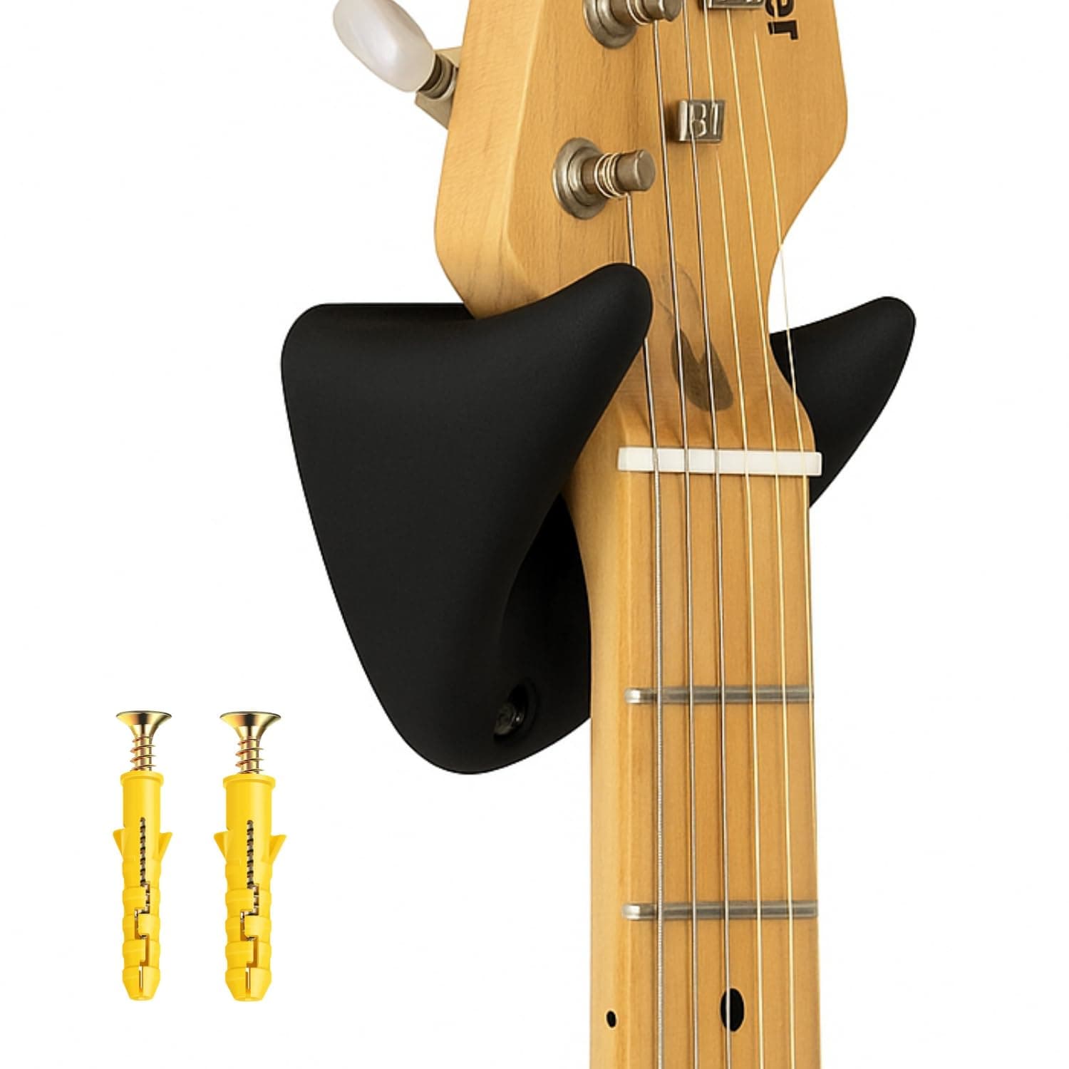 Sanchi Homes | Guitar Wall Mount Holder with Screws | Durable & Safe Hanger for Acoustic & Electric Guitars | Space-Saving Wall Stand | Easy Installation | Bioplastic