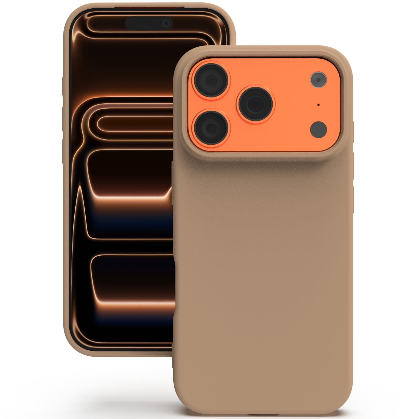 YATWIN Silicone Case for iPhone 17 Pro Max, Soft-Touch, Shockproof, DustProof, Antiskid Phone Cover for Apple iPhone 17 Pro Max - Milk Tee
