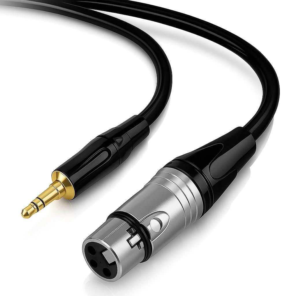 SeCro 3.5mm Male to XLR Female Cable - Professional Low Noise Microphone Cable (20 Meter)-Black