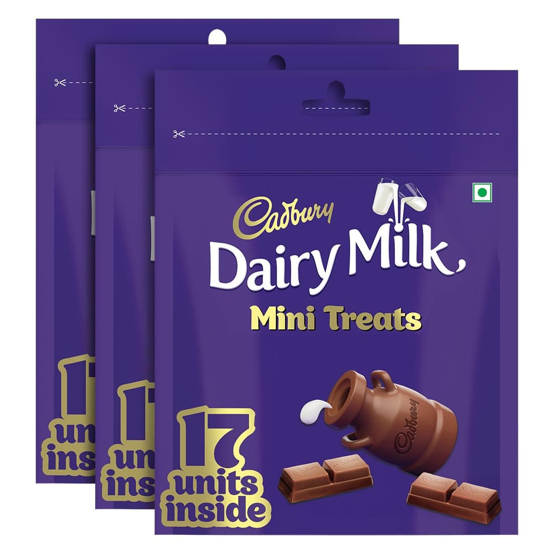 Cadbury Dairy Milk Home Treats, 119 Grams (Pack Of 3)