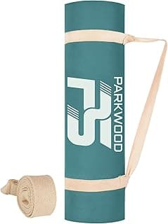 PARKWOOD Eco-Grip Yoga Mat, Green, Non-Slip Surface, Tear-Resistant, Skin-Safe Material, Comfortable Joint Support, Easy to Clean and Store (Bottle Green, 6mm)