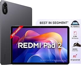Redmi Pad 2 Wi-Fi, Active Pen Support, 27.94cm(11") Model, 2.5K Sharp & Clear Display, 8GB, 128GB, All Day & More 9000mAh Battery, AI-Enabled, Dolby Atmos, HyperOS 2, Graphite Grey
