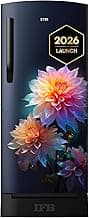 IFB 187L 5 Star Advanced Inverter Direct-Cool Single Door Refrigerator with 30 Hrs Cooling Retention, Big Vegetable Box, 4 Year Super Warranty & Base Stand (2026, IFBDC-213EYBNED, Divine Bliss Blue)