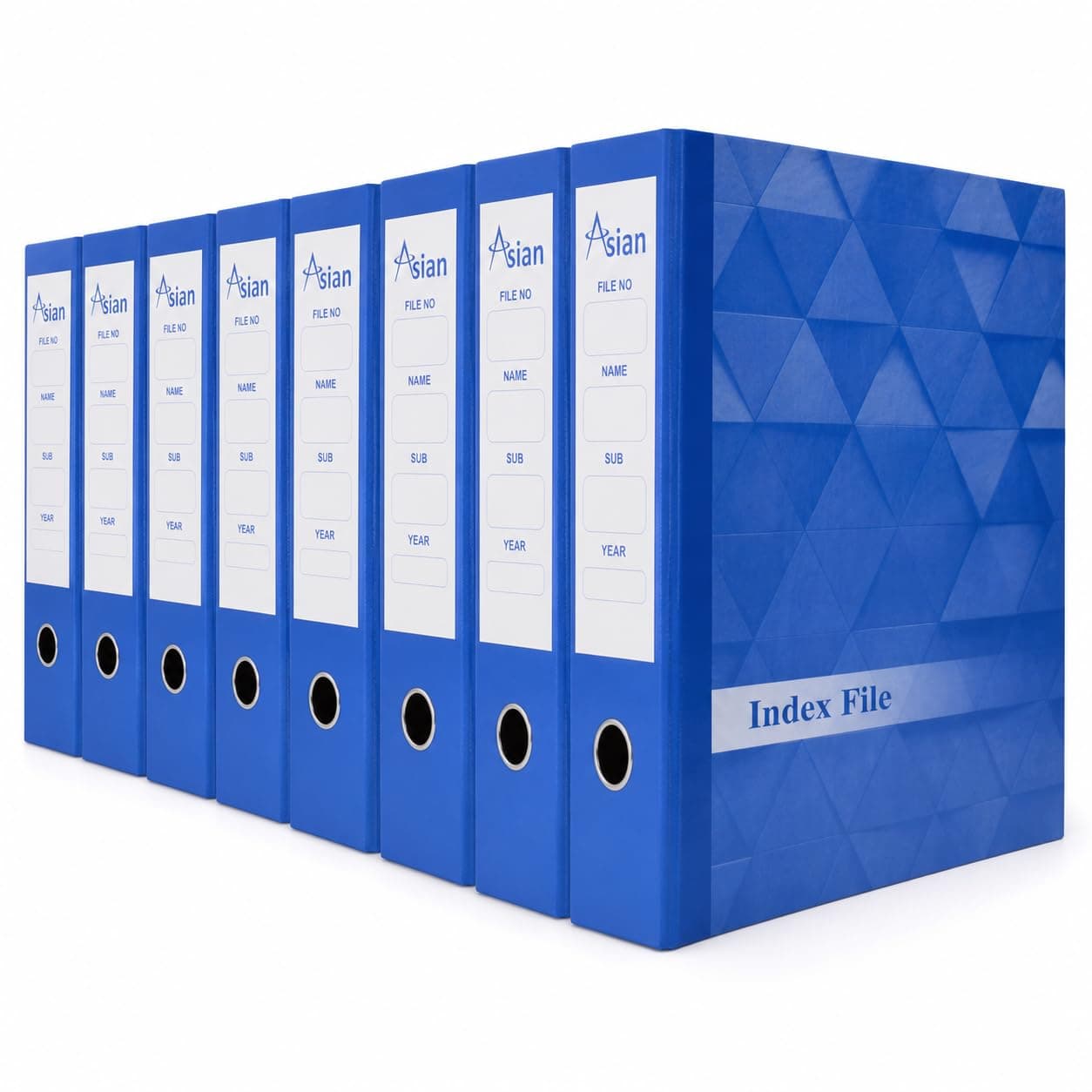 Bindex Asian Office Lever Arch Binder Box File Folder - Pack of 8, A4, Legal, Letter Size (Dark-Blue), Holds Up to 500 Sheets, PVC Free, Made in India
