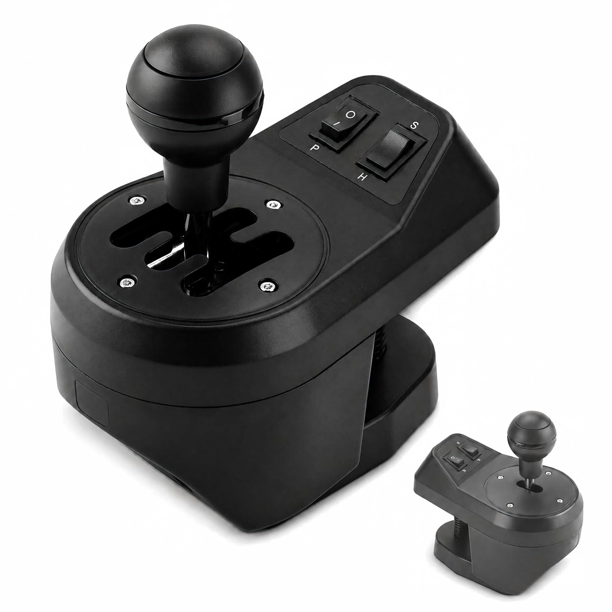 NITHO USB Gaming Gear Shifter for PC Sim Racing, 6-Speed H-Pattern Gear Shifter with Reverse, Interchangeable H-Pattern & Sequential Plates, Racing Wheel Shifter for Windows PC (Not for Console)