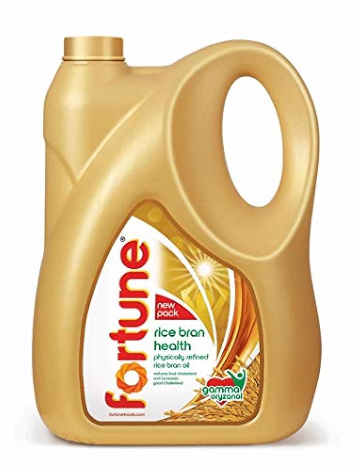 Fortune Rice Bran Health Oil | Reduces Bad Cholesterol | Rich in Gamma Oryzanol | 5L/4.35 Kg Jar (Weight May Vary)
