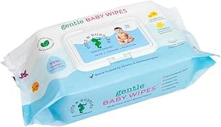 Tots & Bubbles 99% Pure Water Baby Wipes | Plant Based, Unscented Newborn Wet Wipes, Thick & Gentle for Sensitive Skin – 72 Count with Lid (Pack of 1)